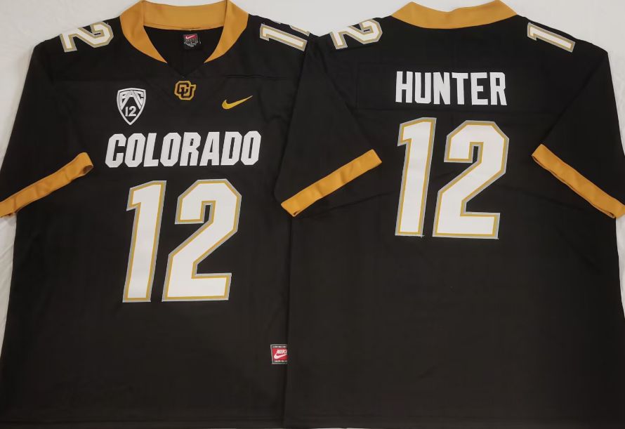 Men Colorado Buffaloes #12 Hunter Black 2025 Nike Limited NCAA Jersey->more ncaa teams->NCAA Jersey
